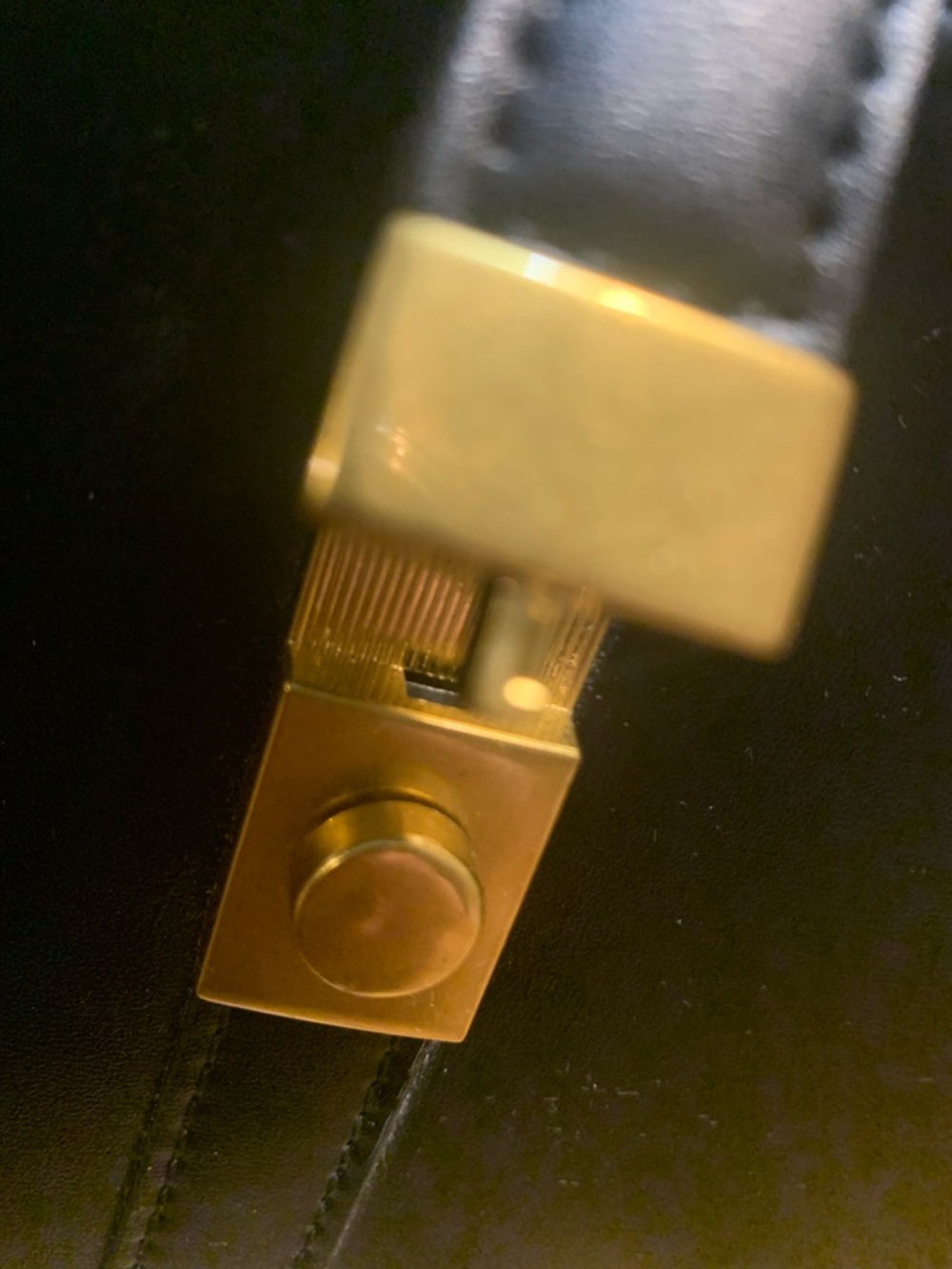 Miztique Black Faux Leather Shoulder Bag with Gold Accent - Picture 3 of 11